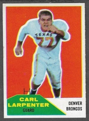 1960 Fleer #60 Carl Larpenter (RC) (NM) Denver Broncos - Image 1 of 2