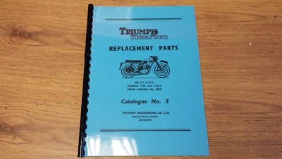TRIUMPH T20, Tiger Cub No. 5, 1958 Spares Parts book, TCP05 390/58 - Image 1 of 2