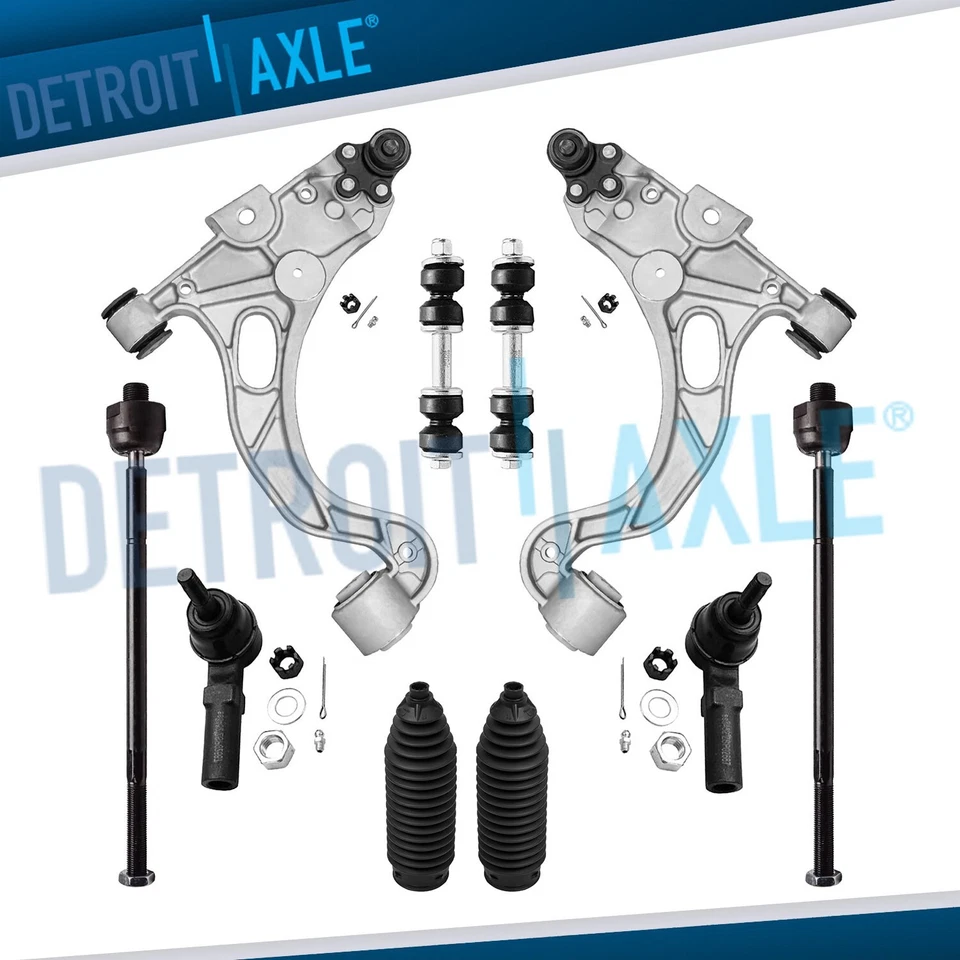 Brazo de control inferior delantero de 10 piezas con rótulas para Buick LeSabre Cadillac DeVille Foto 1 de 4