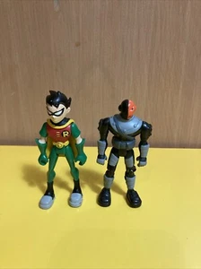 Teen Titans Go! Robin vs Slade 3.5" Figure 2 Pack 2004 Bandai - Picture 1 of 2