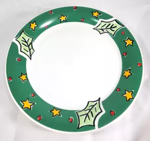 Set/2 Gibson Designs Christmas Treasures Plates Holly Berry St - Picture 1 of 12