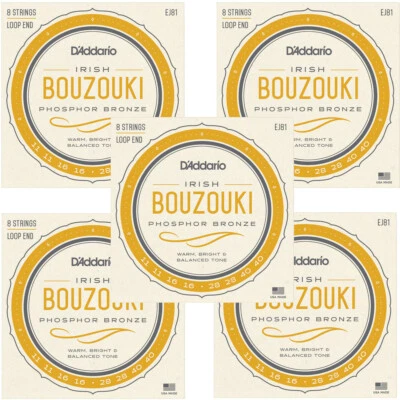 D'Addario Irish Bouzouki Strings 5 Sets EJ81 GDAD tuning - Image 1 of 4