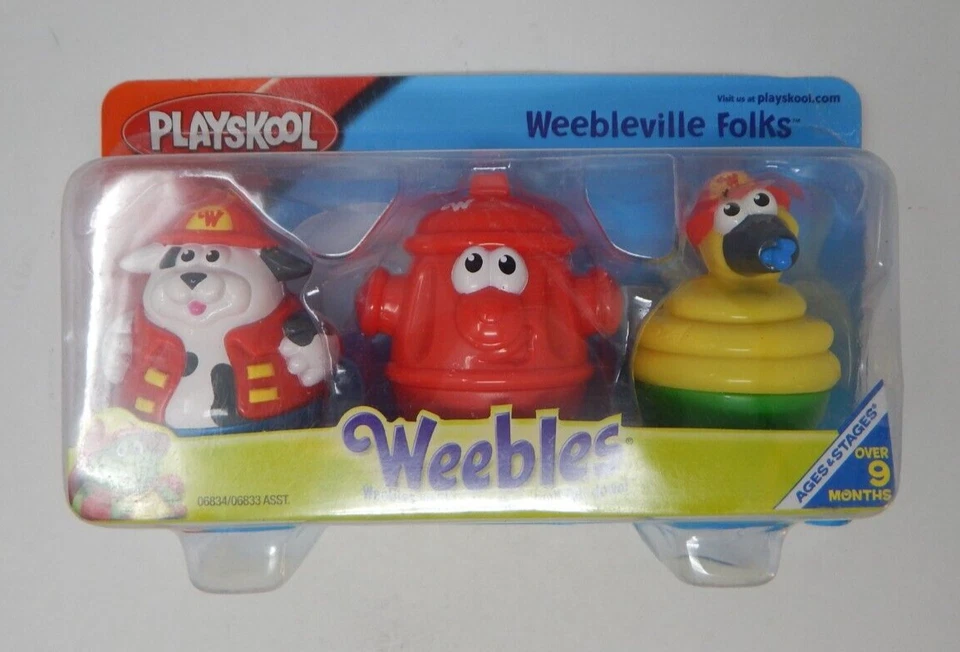 Playskool Weebleville Folks Zeebo Hozay Plug Character Figures Vintage