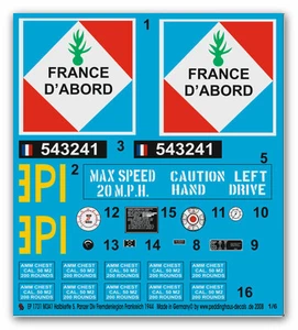 1/6 EP 1731 M3 A1 Chaîne de Moitié Le 5.Franz Panzerdiv. Étrangère 1944 Frankr - Photo 1 sur 1