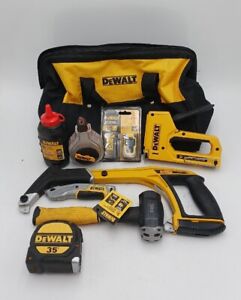 DeWalt Assorted Hand Tools, Distance Measurer & Bag (8 Total Tools)