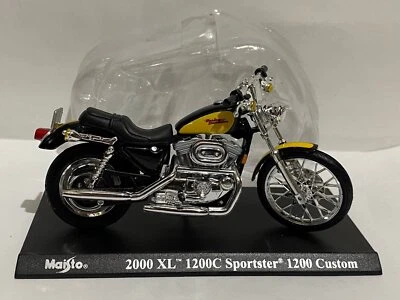 1:18 Harley Davidson 2000  XL 1200C Sportster 1200 Custom motocicletta Maisto - Immagine 1 di 4