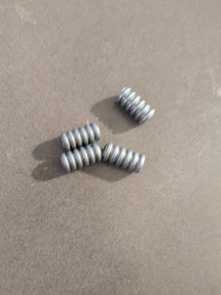 LEGO Parts 78c02 (4pcs) Hose, Ribbed 7mm D. 2L Flat Sliver - Image 1 of 1