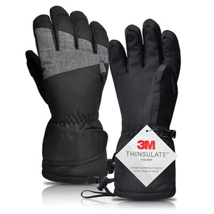 Waterproof Winter Ski Gloves Touch Screen Men Women Snow Snowboard Mittens XL - Picture 1 of 6