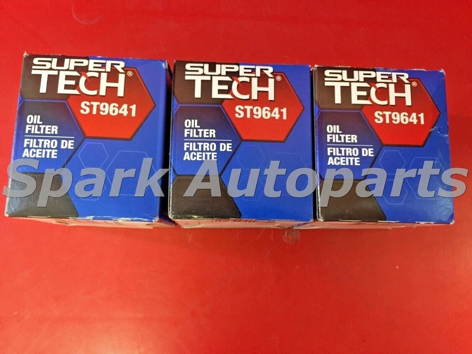 Lot of 3 OEM ST9641 SUPER TECH Engine Oil Filter For FORD, MAZDA MERCURY, CH9641 Foto 1 de 2