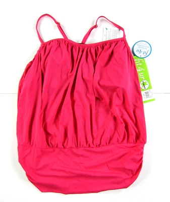 Nuevo con etiquetas Sujetador Tankini Adelgazante Control Abdomen Rosa Coral Ajuste 4 U 14 Foto 1 de 4