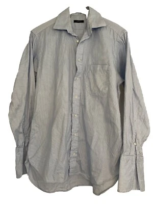BURBERRY LONDON Men’s Size 15/33 Cotton Dress Shirt Blue French Cuff - Image 1 of 4