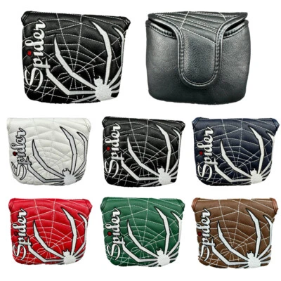 1pc Spider Square Leather Magnetic Golf Head Cover Fit Mallet Putter Club Covers - Image 1 of 3