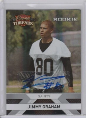 2010 Panini Threads Autographs Silver #245 Jimmy Graham Auto AU #/499 050-A - Image 1 of 2