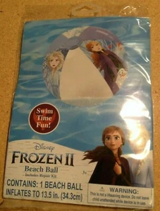 Disney Frozen II Inflatable 13½" Beach Ball~NEW~Age 3+~Anna Elsa Swim Water Toy - Picture 1 of 4