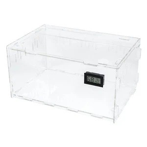 BETAZOOER Reptile Terrarium Breeding Tank Acrylic Reptile Feeding Box with Te... - Picture 1 of 9