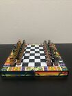 10” Spanish Conquistador Vs Aztec Tribe Chess Set W/ Board Excellent Condition