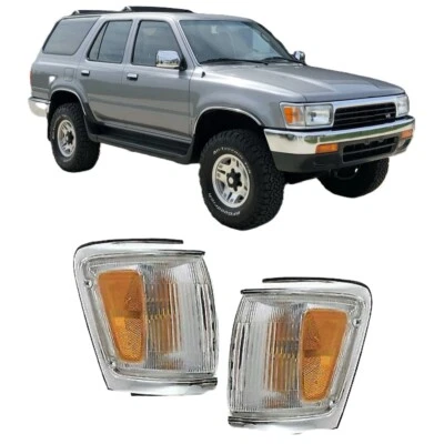 For 1992-1995 Toyota 4Runner Signal Cornering Lights Pair Chrome TO2520147 - Image 1 of 4