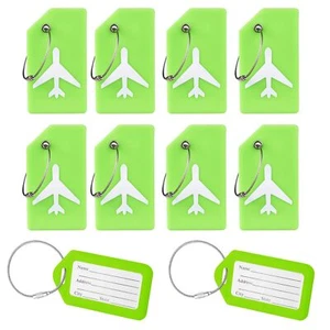 10Pcs Silicone Luggage Tags with Name ID Card, Quickly Spot Luggage Identifie... - Picture 1 of 4