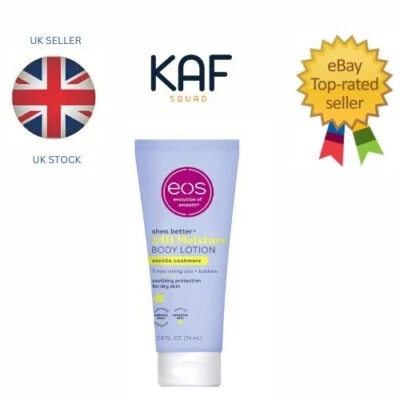 EOS 24H Moisture Travel Body Lotion- Vanilla Cashmere, Travel Size UK SELLER - Image 1 of 3