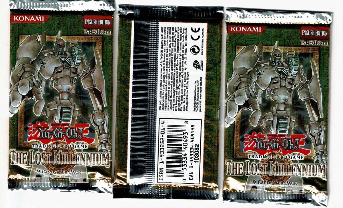 The Lost Millennium Sealed Yu-Gi-Oh! Booster Packs in The Lost Millennium Sealed Yu-Gi-Oh! Booster Packs in
