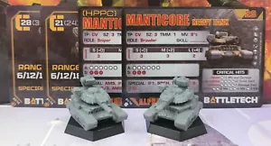 Battletech 2 Manticore Panzer Battlefield Support Fire and Battle Lances - Bild 1 von 2