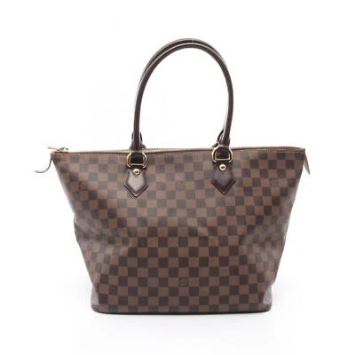 LOUIS VUITTON Saleya MM Tote shoulder Bag N51182 Damier leather Brown Ebene Used - Image 1 of 4