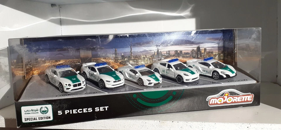 Majorette Police DUBAÏ Set 5 Bentley Porsche Lamborghini McLaren pack collection - Photo 1/4