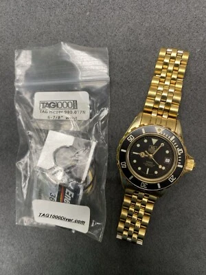 👍 Serviced Tag Heuer 1000 Gold 980.017 Wolf of Wall Street Ladies Dive Watch - Image 1 of 4