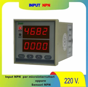Contapezzi 220 V, Contatore contaimpulsi conta pezzi 4 cifre ZN48 - Foto 1 di 6