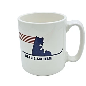 Vintage Maxwell House Coffee Mug 1984 U.S. Ski Team Cup Red White Blue USA - Picture 1 of 8
