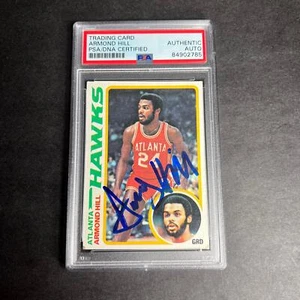 1978-79 Topps #70 Armond Hill Signed Card AUTO PSA Slabbed Hawks - Picture 1 of 2