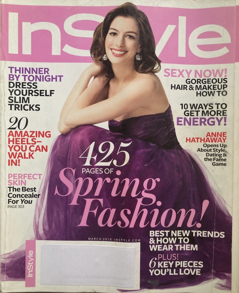 ANNE HATHAWAY March 2010 IN STYLE Magazine GIORGIO ARMANI / ZOE KRAVITZ / +++ - Image 1 of 1