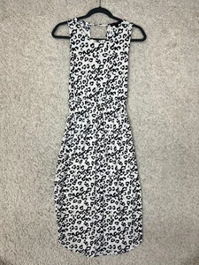 Banana Republic Midikleid mit gekreuztem Rücken Damen klein ärmellos Animalprint - Bild 1 von 12
