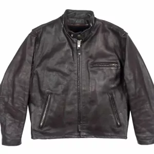 Schott 641 Size 42 Single Steer hide Leather Motorcycle Jacket Excellent+ - Picture 1 of 7