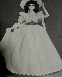 18" Doll Crinoline Lady Antebellum Dress Poissot Sewing Pattern Clothes - Picture 1 of 3