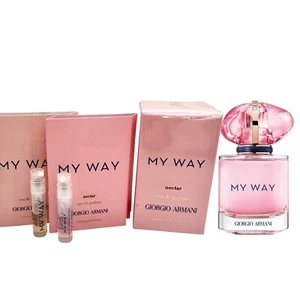 Sealed Giorgio Armani My Way Nectar 1 oz/30 ml Eau De Parfum & Two Samples 1.2ml - Picture 1 of 3