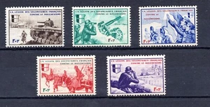 Legión Francesa 1942, juego completo de 5 MNH, sin fallas - Imagen 1 de 1