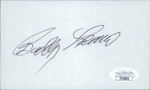 Buddy Lewis Washington Senators Signed 3x5 Index Card JSA Authenticated - Picture 1 of 2