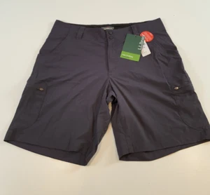 LL Bean Vista Trekking Shorts Womens 12 Hiking Nylon Spandex Outdoor Trail Blue - Picture 1 of 16