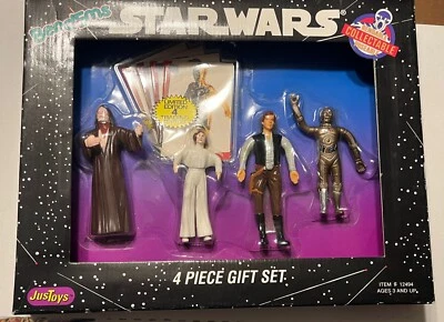 Juego de regalo de 4 piezas Star Wars Bend-Ems de Just Toys 1993 nuevo sellado vintage Foto 1 de 4