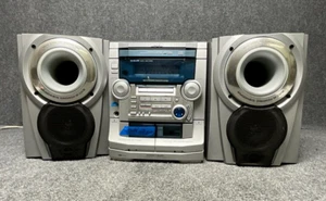 Aiwa 3CD Stereo Cassette Receiver System CX- NAJ50U W/ Detachable Speakers Pair - Picture 1 of 24