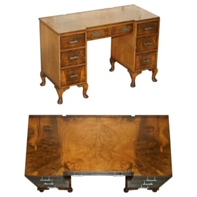 FINE ANTIQUE ART DECO WARING & GILLOW 1932 STAMPED BURR WALNUT DRESSING TABLE - Image 1 of 4