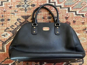 Michael Kors Small Satchel Black Saffiano Leather Purse Handbag - Picture 1 of 8