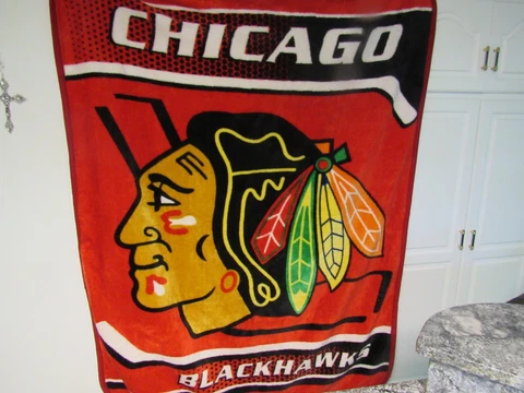 NHL Chicago Blackhawks Throw Blanket, 60" x 60", made by Northwest Cover