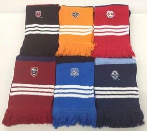 MLS Assorted Teams Adidas Winter Knit Tassel Scarf NEW! - Picture 1 of 13