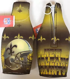 NFL New Orleans Saints Bottle Cooler, Coozie, Koozie, Coolie, NEW (Pack of 2) - Picture 1 of 1
