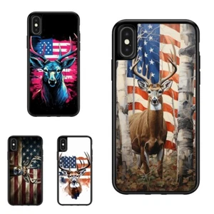 american flag deer Buck TPU Cover For Samsung S20 S21 S22 S23 S24 - Picture 1 of 25