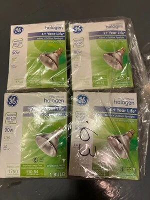 4- GE Indoor/Outdoor Directional PAR38 Spotlight Bulb 90w   'USA Made'   62705 - Image 1 of 3