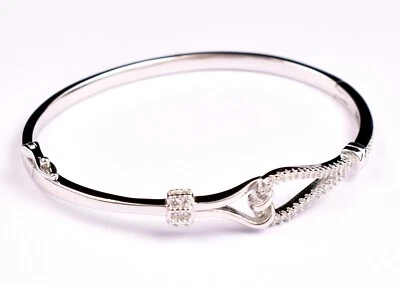 Hermosa pulsera artesanal de piedras preciosas de circón de plata de ley 925 Foto 1 de 4