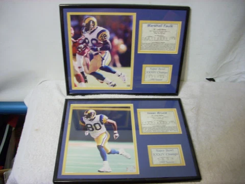 St. Louis Rams Isaac Bruce and Marshall Faulk Plaques Cover